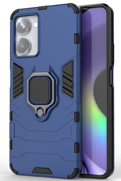 Чехол противоударный для Realme 10 Pro / Реалми 10 Про (Темно-синий ...