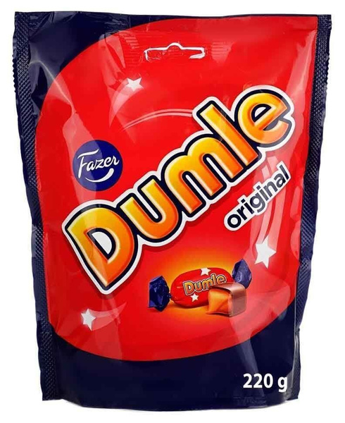 Конфеты вегетарианские Ирис в молочном шоколаде Fazer Dumle Original ...