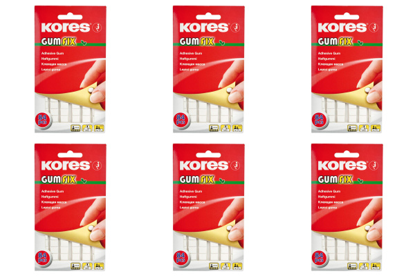 Kores Клейкая лента канцелярская Gum Fix, 6 уп по 84 шт - купить с ...