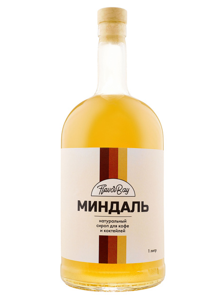 Сироп Flavor Bay 1 литр Миндаль для кофе, для коктейлей, для мороженого ...