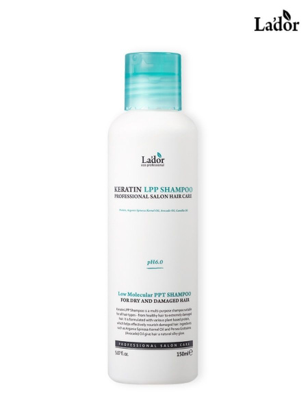 Lador Кератиновый шампунь для волос Keratin LPP Shampoo, 150 мл ...