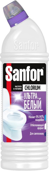 Средство чистящее Sanfor Ультра белый для раковин унитазов и уборки ...