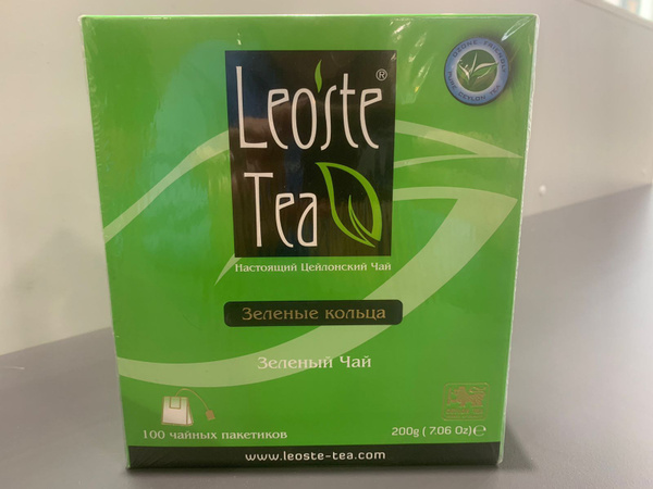Характеристики Чай зеленый Leoste tea Зелёные кольца 100 пакетиков ...