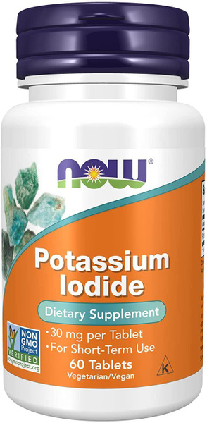 NOW Йодид калия Potassium Iodide 30 мг, 60 таблеток. - купить с ...