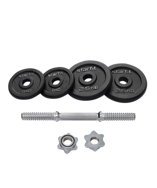 Гантели Starfit ЦБ-00002409, 1 шт. по 8 кг, черный - купить по выгодным ...