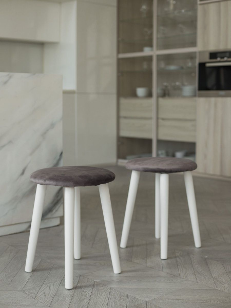 Деревянные круглые табуретки в стиле Лофт с мягким круглым сиденьем ...