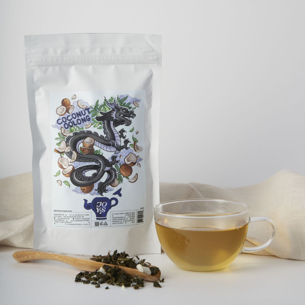 Молочный улун JOYS "Кокосовый" 100 г., чай зеленый листовой, рассыпной ...