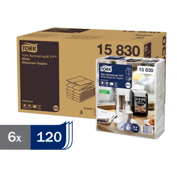 Салфетки Tork Xpressnap Fit для диспенсера система N14, 2 слоя, 6 пачек ...