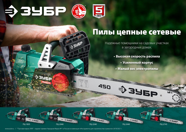 Пила цепная электрическая ЗУБР ПЦ-2745 - купить с доставкой по выгодным ...