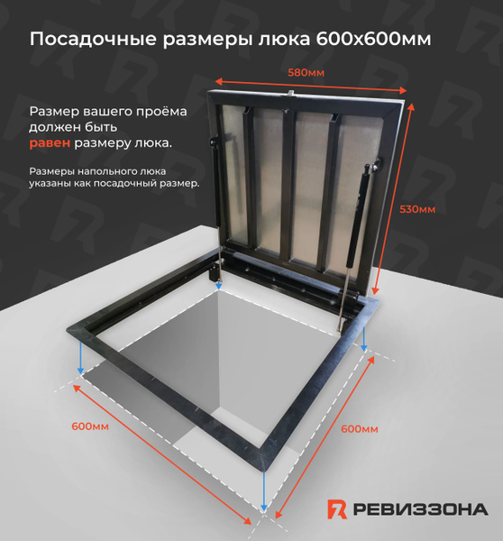 Люк напольный "АМО Усиленный" 600х600 мм купить по низкой цене с ...