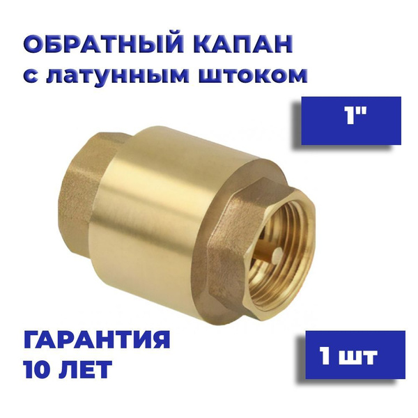 Обратный клапан 1" усиленный с латунным штоком - купить в интернет ...