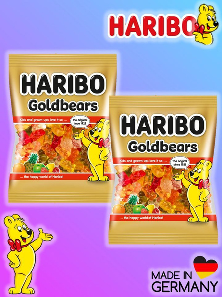 Жевательный мармелад Haribo Gold Bears/ Харибо Золотые мишки 100 г x 2 ...
