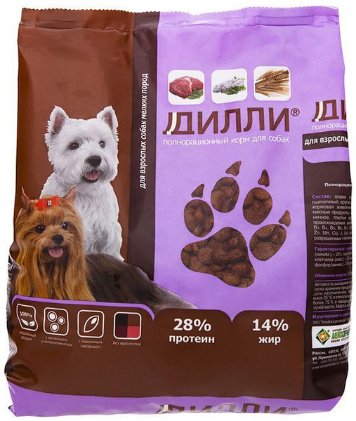 Корм Дилли для собак малых пород, 15 кг купить на OZON по низкой цене ...