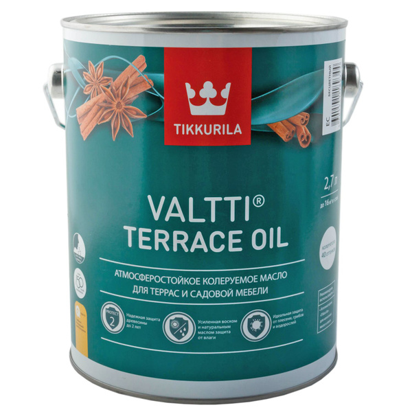 Масло для террас и садовой мебели tikkurila valtti terrace oil