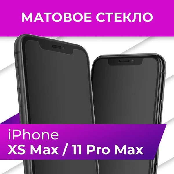Матовое закаленное защитное стекло с рамкой для Apple iPhone XS Max и ...