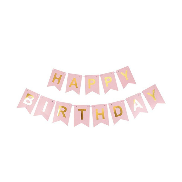 Гирлянда - растяжка - флажки "Happy Birthday" (Happy Birthday) 20cm ...
