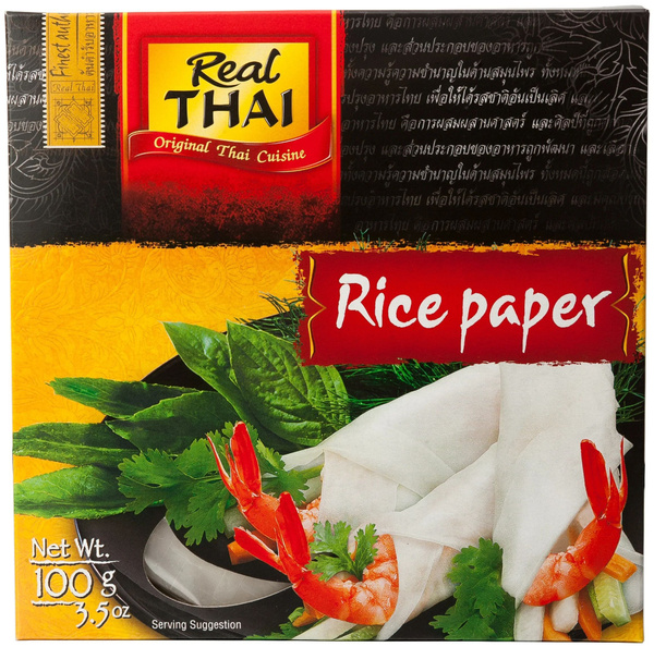 Рисовая бумага для еды и спринг роллов Тайская 16см REAL THAI, 100г ...