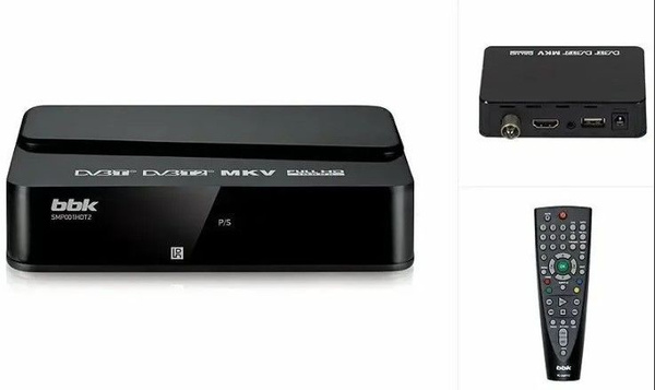 ТВ-тюнер BBK ПРИСТАВКИ DVB-T/DVB-T2 SMP025HDT2, черный купить по ...