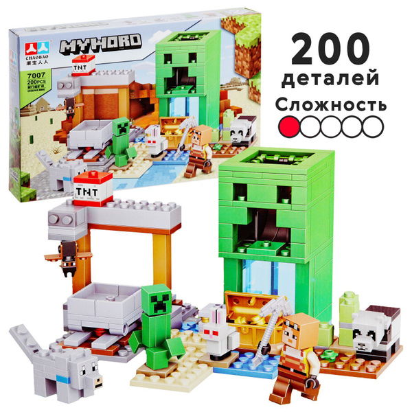Конструктор Майнкрафт Шахта Крипера, 200 дет. Minecraft My world ...