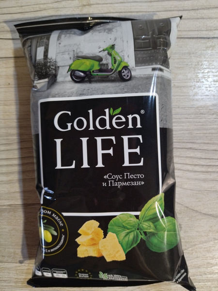Чипсы Golden Life Соус Песто и Пармезан 90 г - купить с доставкой по ...