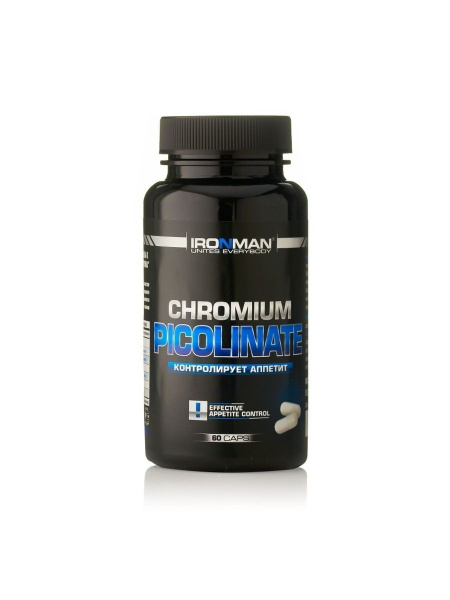 Пиколинат хрома Ironman Chromium Picolinate 200 мг, 60 капсул ...
