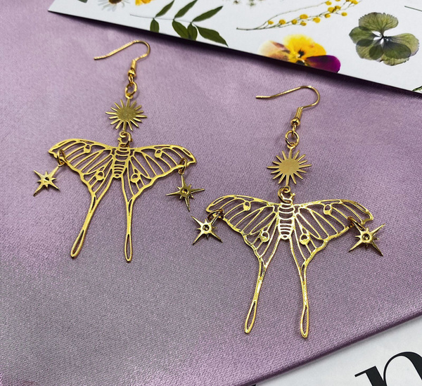 Серьги ILIANA jewelery "Бабочка", Бижутерия женская под золото бабочка ...