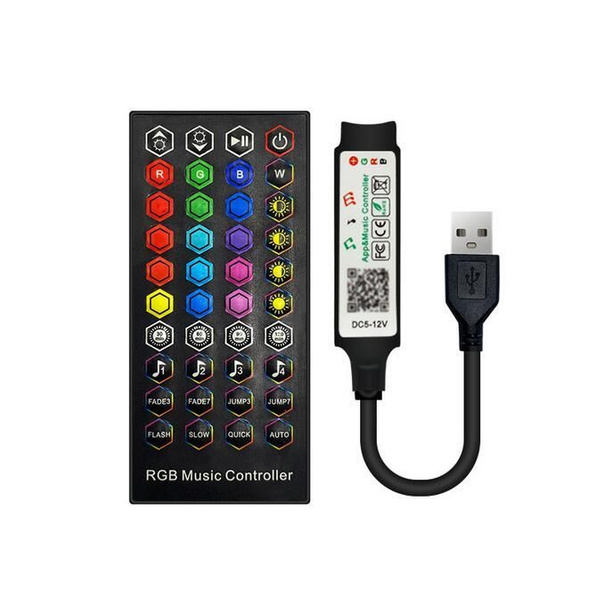 LED Контроллер RGB музыкальный с пультом Music Bluetooth Controller ...