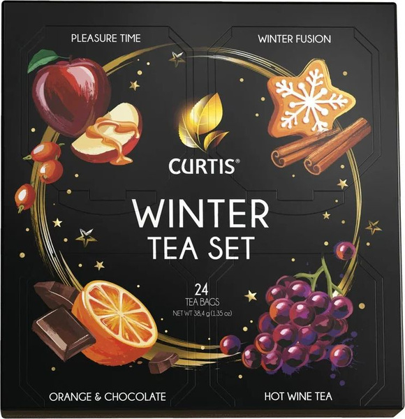 Подарочный набор чая в пакетиках Curtis Winter Tea Set, ассорти, 4 ...