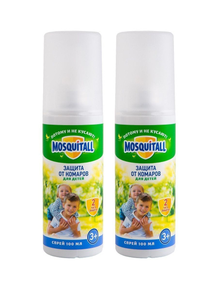 Mosquitall Нежная защита спрей от комаров для детей 100мл, 2 шт ...