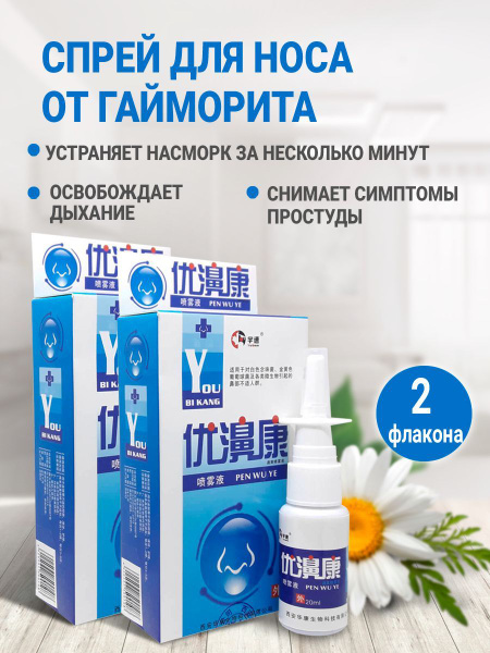 Спрей для носа от гайморита, насморка противовирусный ...
