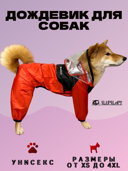 Дождевик для собак мелких и средних пород - купить с доставкой по ...