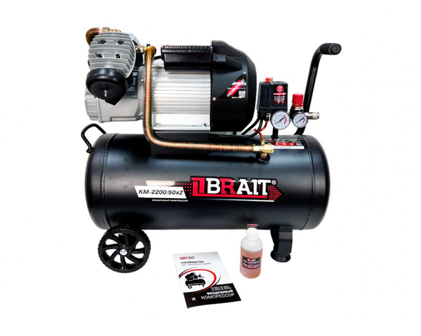 Компрессор воздушный BRAIT КМ-2200/50X2 - купить с доставкой по ...