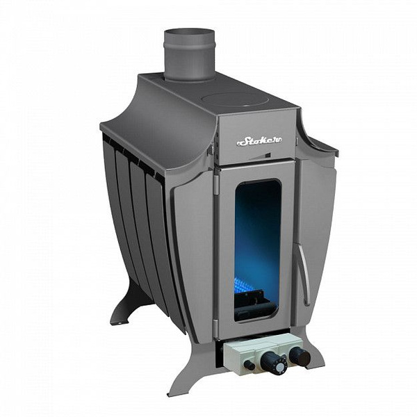 Печь отопительная газо-дровяная Stoker 100-G + Газовая горелка с ...