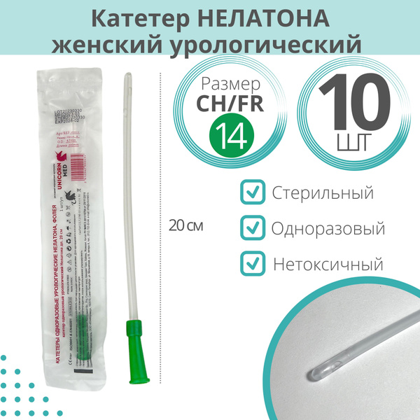 Катетер Нелатона урологический женский (20 см) - купить с доставкой по ...