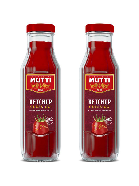 Характеристики Кетчуп томатный MUTTI, 2 шт по 300 г стеклянная бутылка ...