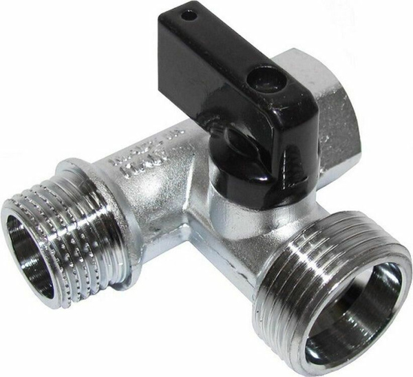 Трехпроходной кран 1/2"-3/4"-1/2" Bugatti для стиральной и ...