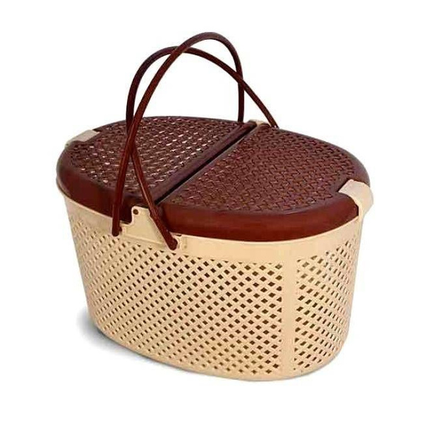 Переноска-корзина RIO line для животных пластиковая, овальная, средняя ...