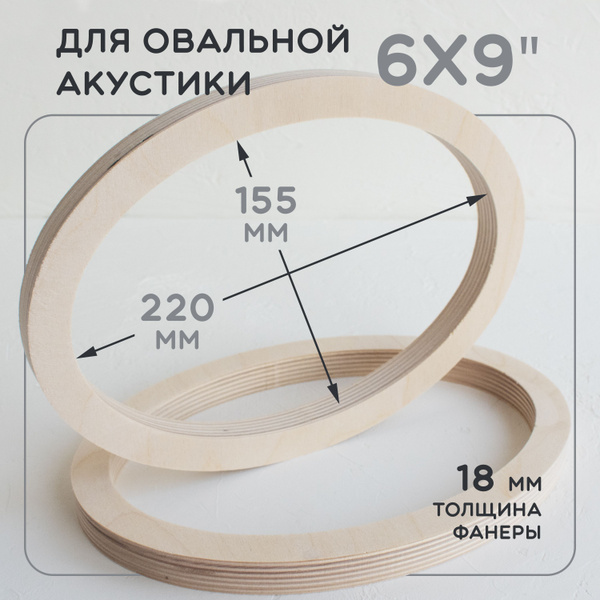 Проставочные кольца универсальные для овальных динамиков (акустики) 6 ...