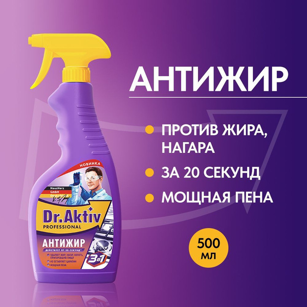 Средство чистящее Dr.Aktiv "Антижир" для удаления жира, нагара, копоти ...
