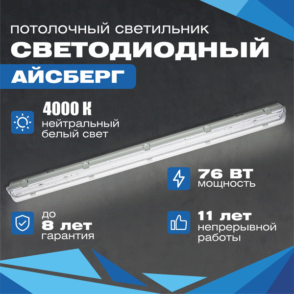 Потолочный светильникВСЕСВЕТОДИОДЫЛинейный светодиодный светильник ...