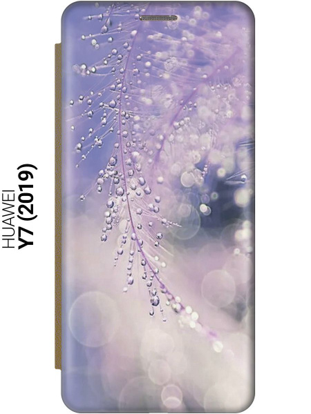 Чехол-книжка на Huawei Y7 (2019) / Хуавей У7 2019 с принтом "Ветка в ...