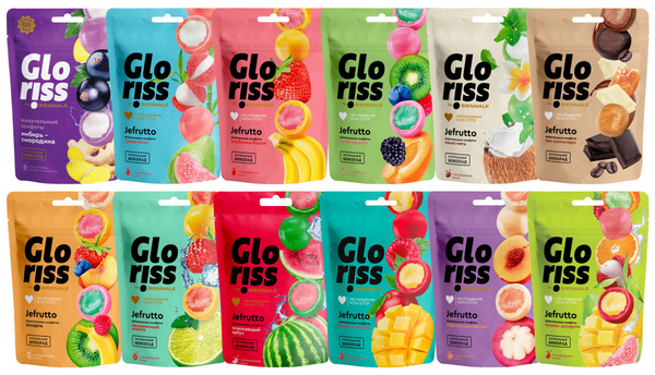 Микс жевательных конфет Gloriss Jefrutto, 75г х 12шт - купить с ...