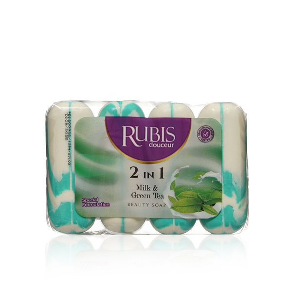 Мыло туалетное Rubis Milk & Green Tea 4*90г - купить с доставкой по ...
