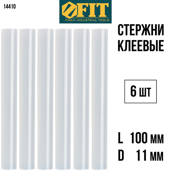 FIT Стержни для клеевого пистолета 11 x 100 мм , набор 6 шт ...