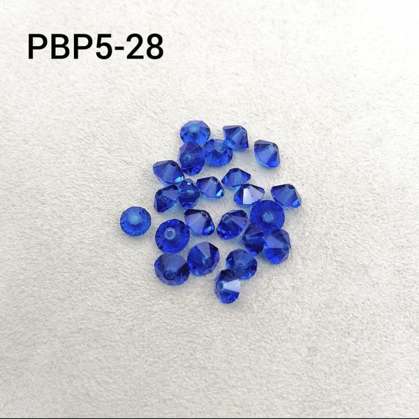 Бусины-"Биконусы плоские" Preciosa, Чехия 5 мм, 20 шт/уп для рукоделия ...