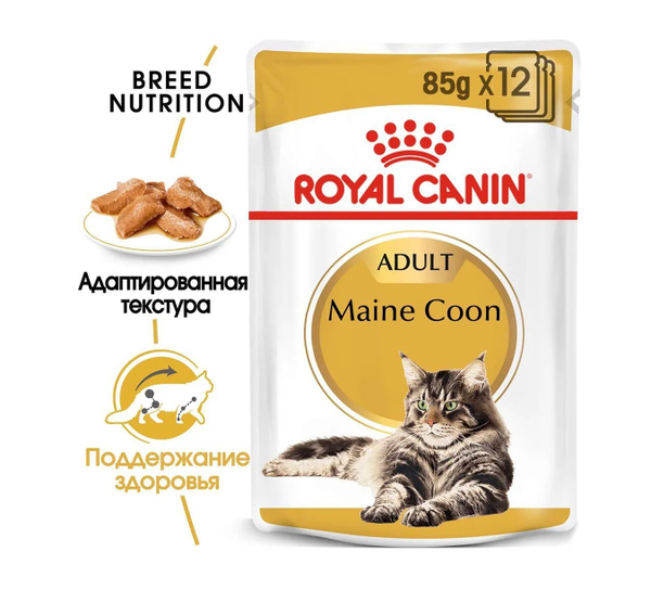 Влажный корм Royal Canin Maine Coon Adult для кошек породы мейн-кун ...