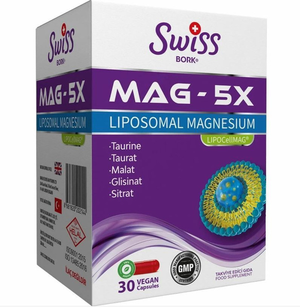 Липосомальный магний Mag 5X Liposomal Magnesium Swiss BORK - купить с ...
