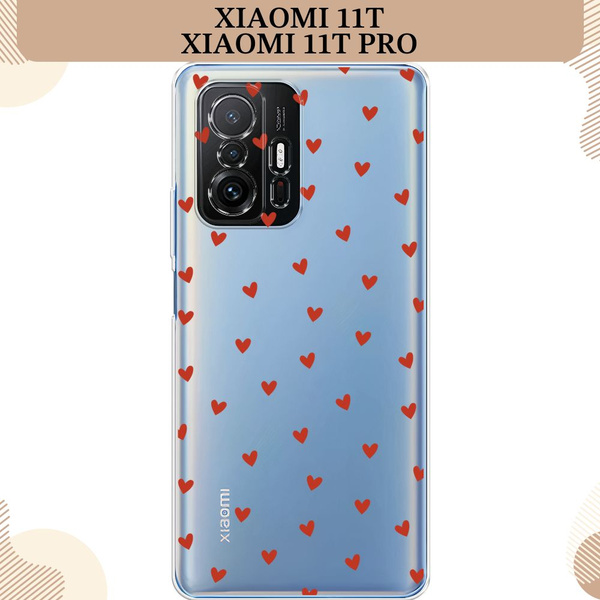 Силиконовый чехол на Xiaomi Mi 11T/11T Pro / Сяоми Ми 11T/11T Про Red ...