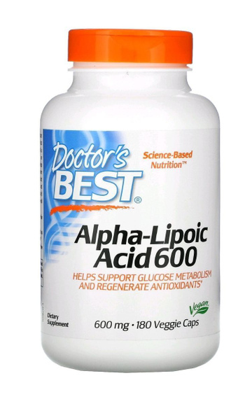 Doctors Best Alpha-Lipoic Acid, 600 mg, Альфа-Липоевая кислота, 600 мг ...