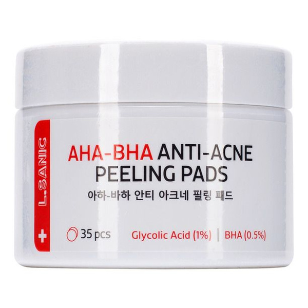 L.Sanic / AHA-BHA anti-acne peeling pads Отшелушивающие диски с AHA и ...